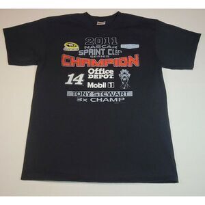 Chase Authentics Tony Stewart Nascar T-Shirt Mens Lrg. 2011 Sprint Cup Black Tee